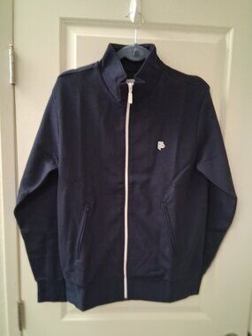 Flint Park Men's Navy Full Zip Court Track Jacket NWT SZ M